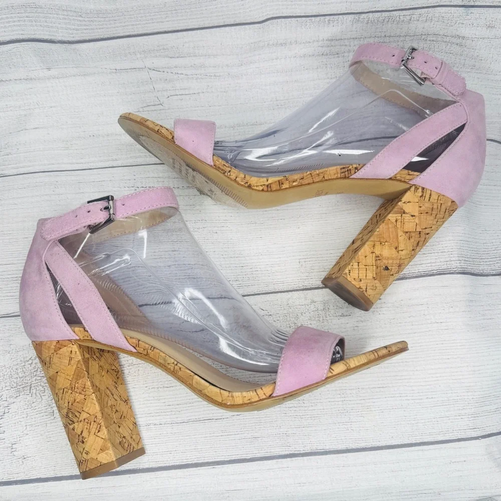 Botkier Gianna Lavender Purple Suede Strappy Heels Sandals Size‎ 9.5